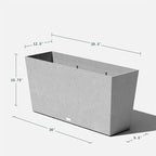 Veradek Pure Series Midori Planter - Wide Outdoor Planter - Image 2