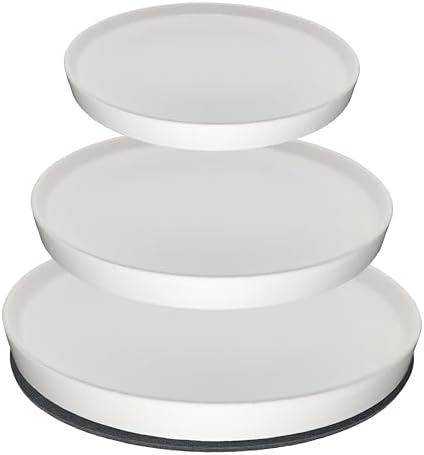 Yukfona Ceramic Plant Saucer Pot Tray 6、8、10 Inch White, Planter Saucers for Indoors Outdoor, Durable Sturdy Flower Drainage drip Water Tray for Glazed Pots Base by YUKFONA