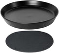 Ceramic Plant Saucer Tray 12 14 15 Inch Black, 15" OD x12.25 ID x2.2 Deep| Extra-Large Size Sturdy Heavy Duty Glazed Bevel Planter Drip Flower pots with Catch Basin for Indoor Outdoor Plants by Unknown