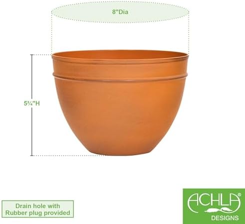 Achla Designs Small Planting Pot, Burnt Sienna - Image 2