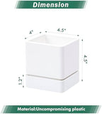 D'vine Dev 6-Pack Plastic Herb Planter Pots, 4 in, White, 76-Y-A6-1 - Image 2