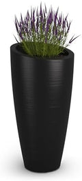 Mayne Modesto 32in Tall Round Modern Planter, Black by Mayne