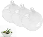Borosilicate Hanging Glass Ball Vase with Flat Base 6 Pcs 100mm High - Image 2