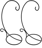 Morning View 2 Pack Ornament Display Stand for Hanging Glass Iron Hanging Stand Rack Holder for Glass Globe and Home Wedding Globe Air Plant Terrarium Witch Ball Christmas Ornament 17.5 Inch High (Black) by MorningView
