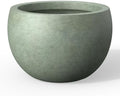 Kante Accent Round Bowl Mint Green Concrete Planter 15.7" Dia, Outdoor by Unknown