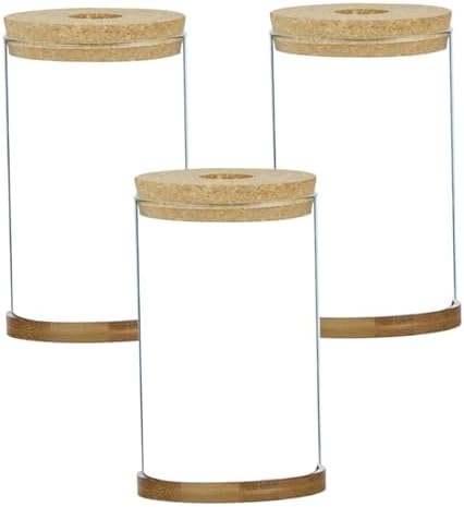 3Pcs Plant Propagation Station, Transparent Lidded Propagation Stations with Tray Hydroponic DIY Jars for Home Office Desktop, Straight - Image 5