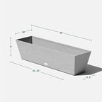 Veradek Pure Series Window Box Planter - Tapered Outdoor Planter - Image 2