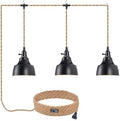 3 Light Plug in Pendant Light Cord 22FT Farmhouse Hanging Lamp by ALAISLYC