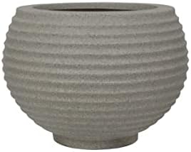 ECOBO 13.4 inches Eco-Friendly Round Pot Planter, HeliconiaIndoor/Outdoor use, Durable, Versatile & Lightweight, Designed by Brazilian Artisans, Contemporary All-Weather Design – Gray Granite by Unknown