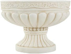 Christopher Knight Home Lina 15.94" H Classical Urn Planters Set of 2, MGO Outdoor Flower Pots, Weather-Resistant Outdoor Planters Set, Scroll & Fluted Pedestal Planter Pot, Antique White - Image 5