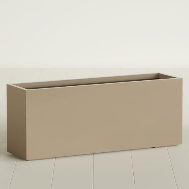 Greenline Leo Tall Rectangular Fiberglass Planter, Outdoor Planter Box by GreenlinePlanters