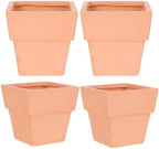4pcs Ceramic Plant Pots for Succulents, Indoor Mini Garden Planters by Unknown