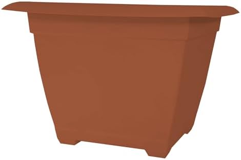Bloem Dayton 15" Square Recycled Plastic Planter Box, Terra Cotta, 3-Pack - Image 5