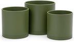 D'vine Dev 3-Pack Plastic Pots & Saucers, 6/6.5/8 in, Olive, 74-V-I-3 by DvineDevPlanterPotsandStand
