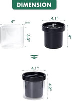 Phoenix Vine 4 Inch Self Watering Planter Pot, Black Terracotta Clay Pot with Glass Reservoir for Indoor Plants, Herbs, Flowers, Set of 3, 52-C-E-3 - Image 2