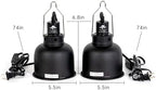 2 Pack Reptile Light Fixture, 5.5in Deep Dome Reptile Lamp Fixture, Optical Reflection Cover, Separate Switch & Hook, Terrarium Light Fixture for Reptile Heat Basking UVB Bulbs, 100W, Black - Image 6