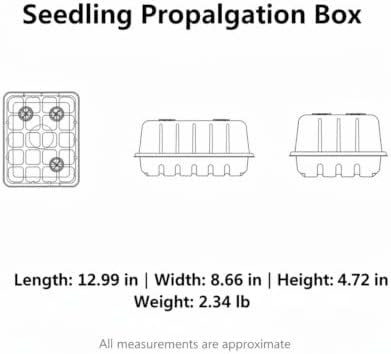Easy-Use Seedling Propagation Box with Clear High Dome, Black PET Tray for Indoor Gardening, Seeds and Cuttings (1 Pack) - Image 7