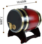 1.5L Whiskey Barrel Dispenser Oak Aging Barrels Home Whiskey Barrel Decanter for Wine, Spirits, Beer, and Liquor (Red Wine) - Image 4