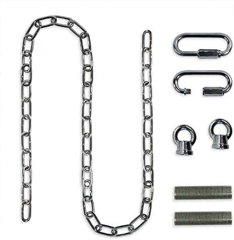 Royal Designs, Inc. LC-2004-PN-6-1 Heavy Duty Lighting Fixture Chain, Extendable up to 6ft, 60-Pound Weight Capacity, Polished Nickel by RoyalDesignsInc