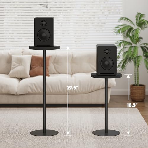 TUTOTAK Tall Round Side Table, Small End Table, Drink Table, Pedestal Table - Image 2