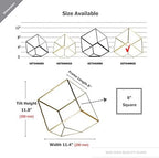 WGVI WGV Geometric Planter Terrarium Bulk, Clear Glass with Gold Frame, Tilted Cube, Width 11.5" Height 12", DIY Succulent Air Plant Miniature Fairy Garden Windowsill Tabletop Decor, 4 Pieces - Image 2