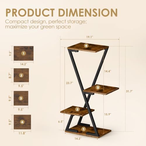 Plant Stand Indoor with Grow Lights - 6 Tiered lighted Plant Shelves Indoor - Image 6