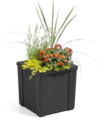 Step2 Lakewood Planter Box 2-Pack, Resin Outdoor Window Box Planters, Self-Watering, Black - Image 7