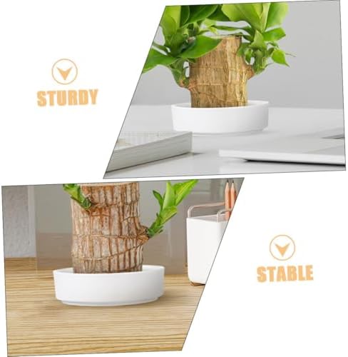UPKOCH 4sets Plant Saucer Ceramic Plant Pot Trays Heavy Duty Drip Trays Indoor Set 2pcs*4 - Image 3