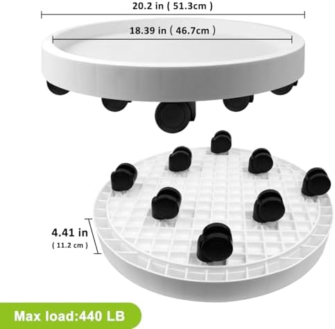 1 PCS 20 Inch Extra Large Plant Caddy with Wheels,Heavy Duty Wheeled Stand - Image 2