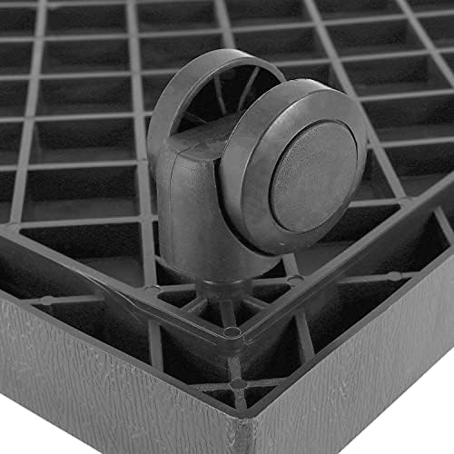 JOIKIT 2 Pack 11.8 Inch Square Plant Caddy with Wheels,Charcoal Gray - Image 3