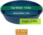 LWALRS Plant Saucer 14 Inch 4 Pack 6 8 10 12 14 16 18 20 25, Plastic Plant Trays for Pots，Extra-Deep Plant Water Dray Tray, Bird Bath Bowl, Heavy Flower Plant Saucers Indoors and Outdoor No Holes - Image 2