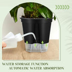 Wonderjune Self Watering Planter, 4.72'', 5.91'', 7.09'', Black, 9 Pcs - Image 3