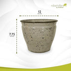 Headwind Riverside Collection – 12" Chamois Glazed Decorative Plant Pots Indoor with Drainage & Outdoor - Modern Flower Pot Weather-Resistant Lightweight Planter by Robert Allen - Image 2