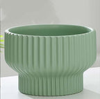 Puoyik 2 Piece Set of Flower Pots 8/6 inches, Ceramic Flower Pots with Drainage Holes, Indoor and Outdoor Plant Flower Planter (7.8/5.9 Green) - Image 5