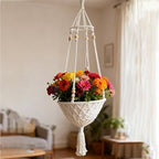 Hanging Planters Baskets, 41in Large Wall Flower Pot Holder，2 Pack Cotton Rope Macrame Plant Hanger with Hooks, for Indoor Outside Balcony Decoration(Style-A,2pack) - Image 6