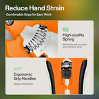 VIVOSUN 1-Pack 40-Cell Seed Starter Trays with 1 Set of LED Lights and 10"x20.75" Seedling Heat Mat and6.5 Inch Gardening Scissors Hand Pruner Pruning Shear with Straight Stainless Steel Blades Orang - Image 6