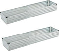 Foxlang 8x2x1ft(2 Pack) Galvanized Raised Garden Bed,Outdoor Planter Box Metal Patio Kit Planting Bed for Vegetables Flowers Herb,Silver by Foxlang