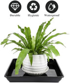 Abaodam 2 Pack Square Plant Saucer 13.77 inch Plant Tray for Potted Plants Plastic Planter Drip Trays for Indoor Outdoor Use Water Catcher to Keep Floors Clean - Image 5