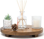 Round 11.8" Acacia Wood Decorative Tray by Zurklulu