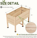 SPECRAFT Wooden Raised Garden Bed with Legs - 15 Inch Deep Elevated Planter Box for Deep-Rooted Plants, Ideal for Balcony, Patio, Easy Assembly (4x2 FT) - Image 6