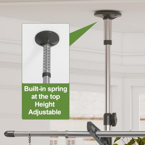 Plant Stand Floor to Ceiling-12 Trays Flower Pot Holder Tension Rod Grey - Image 5
