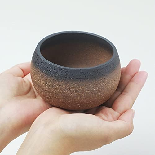 Wazakura Banko Series Handmade Ceramic Bonsai Pot 3.8in (98mm) - Image 5