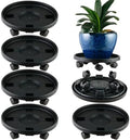 5 Packs Large Plant Caddy with Wheels 13" Rolling Wheeled Plant Stands Heavy-Duty Plastic Flower Pot Roller Base Movers Indoor Outdoor Planter Dolly with Casters Trolley, Black by KvyusFlourish