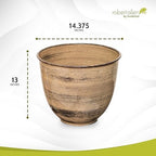 Headwind Glazed Ironstone Hamilton Collection Decorative Plant Pot – 14" Sandstone Beige Pot – Lightweight & Durable with Drainage Flower Pots for Indoor Plants & Outdoor Planter Use by Robert Allen - Image 2