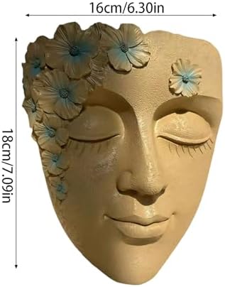 Geometric Face Wall Hanging Planter for Indoor Plant Display, A - Image 3