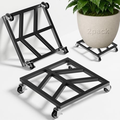2 Pack 12" Plant Caddy with Wheels, Heavy Duty 800lbs Plant Dolly by Unknown