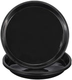 PATIKIL 5 Pack Large Plastic Plant Saucer, 22 Inch Plant Tray for Pots Round Plant Dish Plant Drip Trays Water Tray for Indoors Outdoors Garden, Black by PATIKIL