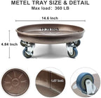 2 Pack 14.6 Inch Metal Plant Caddy, Copper - Image 3