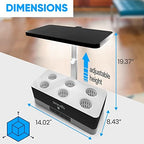 SereneLife Smart Indoor Garden - Hydroponic Herb Garden with 4000K Grow Lights Panel, Control Panel Settings, Water Stick, No Soil, Mess-Free, Height Adjustable, Grows Up to 6 Plants - Image 3