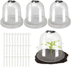 Saihisday 30Pcs Garden Cloche Dome Plastic 7.7" H Small Humidity Cloches for Plants Plant Plastic Dome Cover Mini Greenhouse Clear Garden Dome for Nursery Soil & Seedling (7.7" Dia x 6.7" H) by Saihisday